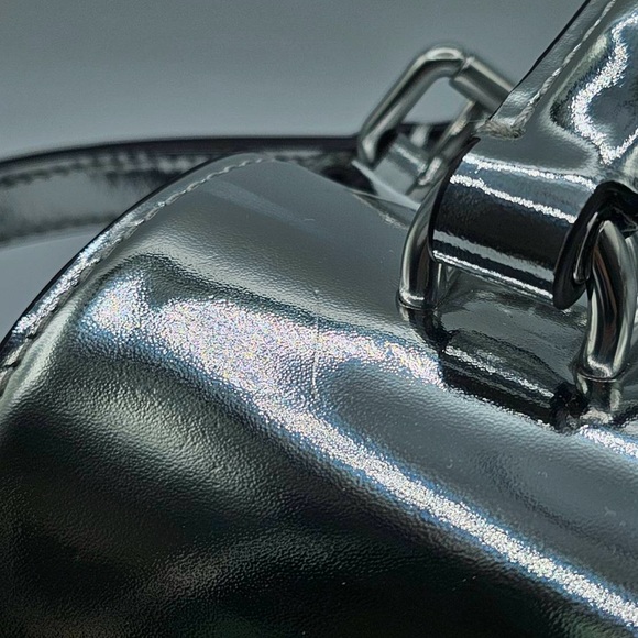 Coach Sammy Top Handle 21 In Silver Metallic - Picture 4 of 15